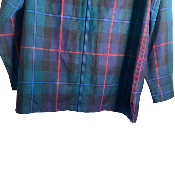 Lauren Ralph Lauren Wool Jacket Plaid Womens Med Full Zip Equestrian Barn Coat - Picture 4 of 8